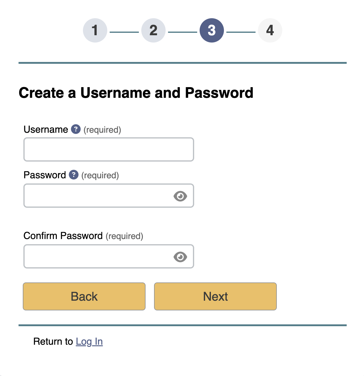 OUAC Account Creation Step 3